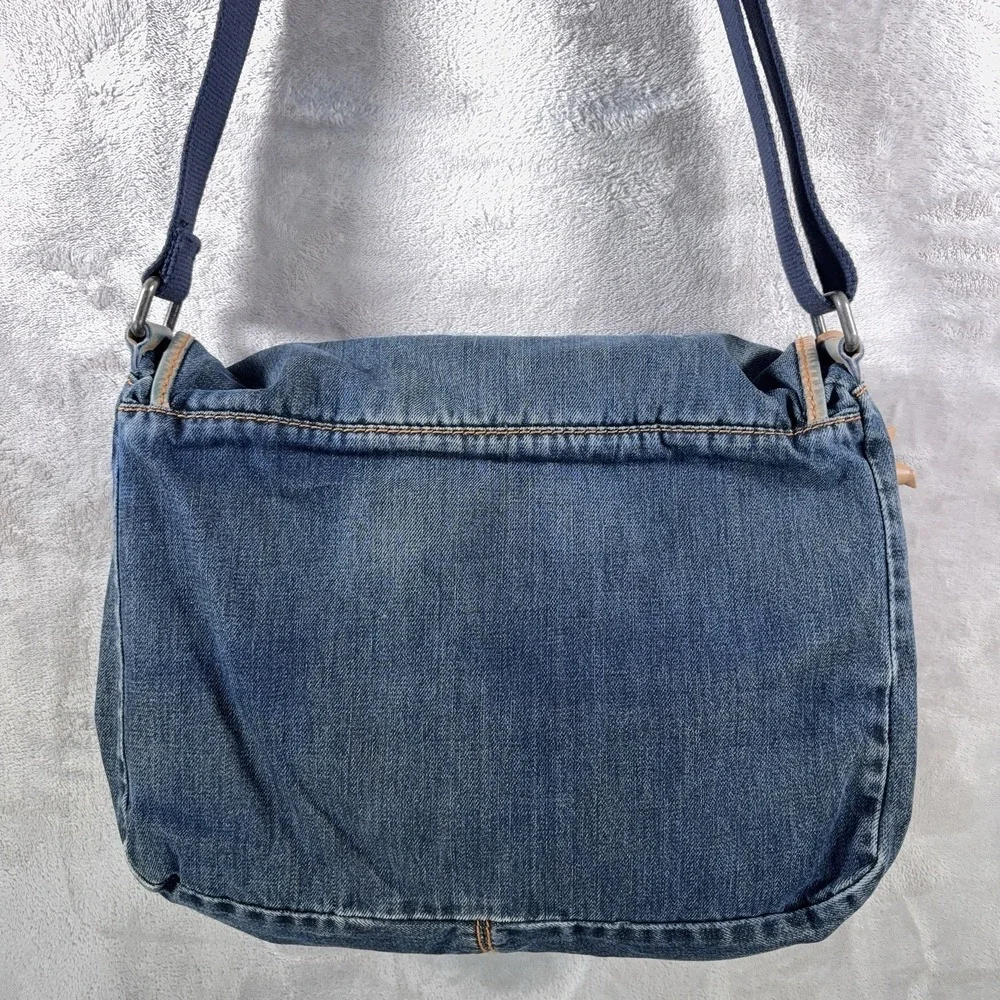 Vintage Dolce & Gabbana Audacious Messenger Bag Blue Denim Y2K Archive Rare